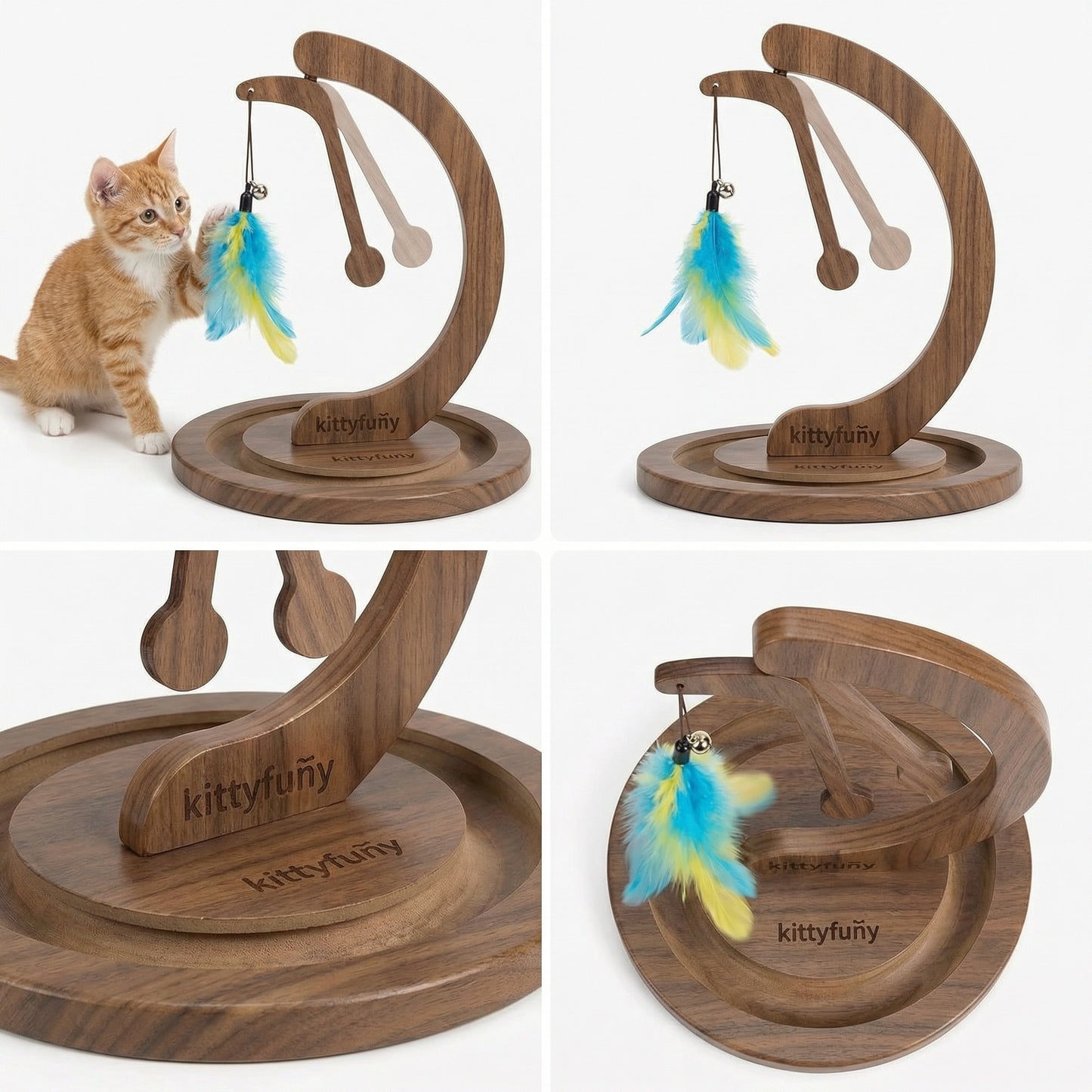 kittyfuny® Kinetic Swing Cat Toy – Automatic Interactive Motion Toy for Hands-Free Play & Active Cats