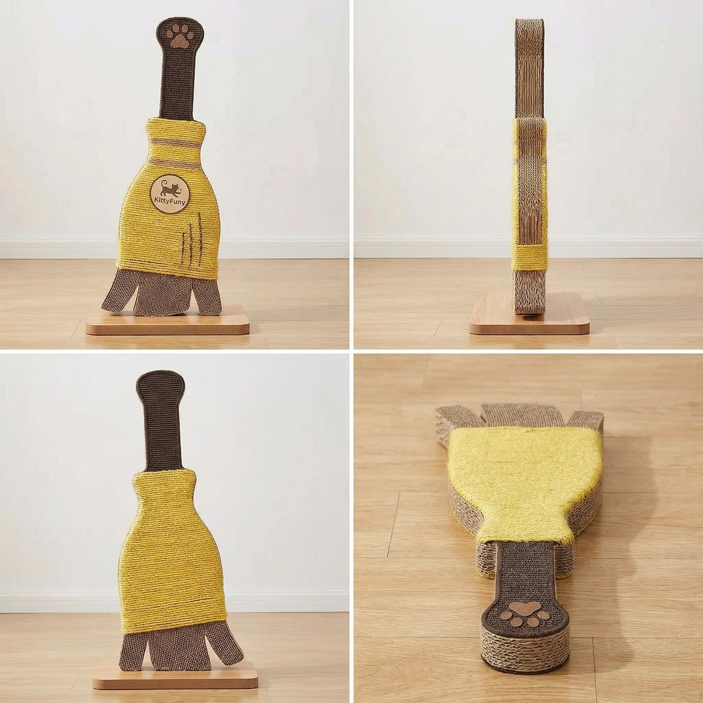 🧹 kittyfuny® Flying Broom Cat Kicker – Interactive Kick & Wrestle Toy for Biting, Hugging & Playtime Fun