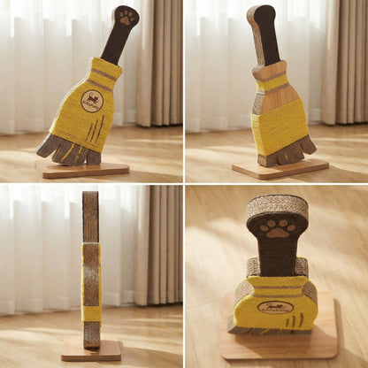 🧹 kittyfuny® Flying Broom Cat Kicker – Interactive Kick & Wrestle Toy for Biting, Hugging & Playtime Fun